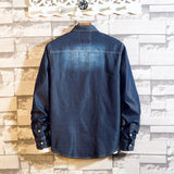 Denim Shirts Denim Long-Sleeved Shirt for Men Spring