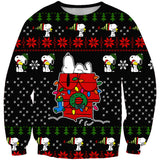 Black Christmas Sweater 3D Printed Crew Neck Sweatshirt