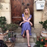 Beth Dutton Bohemian Dress Summer Spring Midi Dresses French Violet Elegant Slim Dress V-neck Midi Skirt