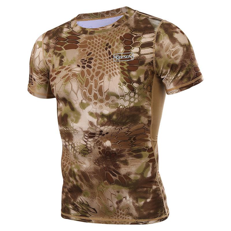 Tactics Style T Shirt For Men Outdoor Sports Short Sleeve T-shirt Slim Fit Sports Casual round Neck T-shirt Men