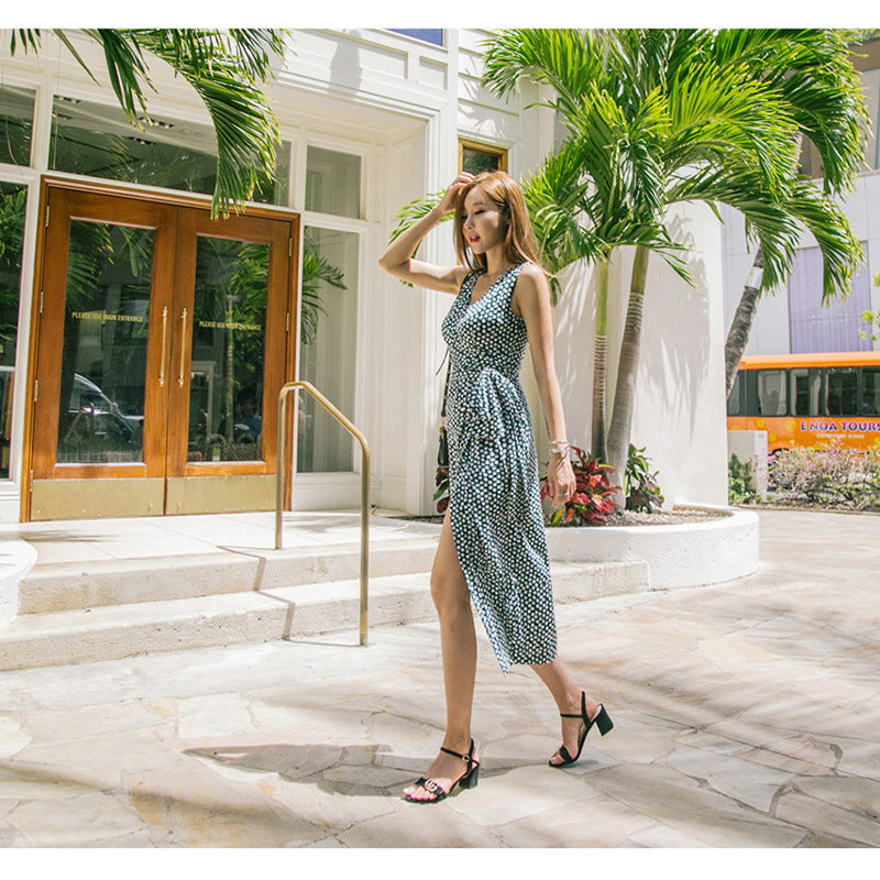 Beth Dutton Yellowstone Dresses Summer Spring Midi Dresses Waist-Tight Slim Dress Polka Dot Skirt