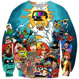 The Simpsons Sweatshirts Simpsons 3D Printed Crew Neck Sweatshirt