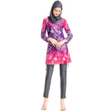 Burkini Muslim Swimwear Printed Swimsuit Sports Conservative Swimsuit