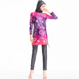Burkini Muslim Swimwear Printed Swimsuit Sports Conservative Swimsuit