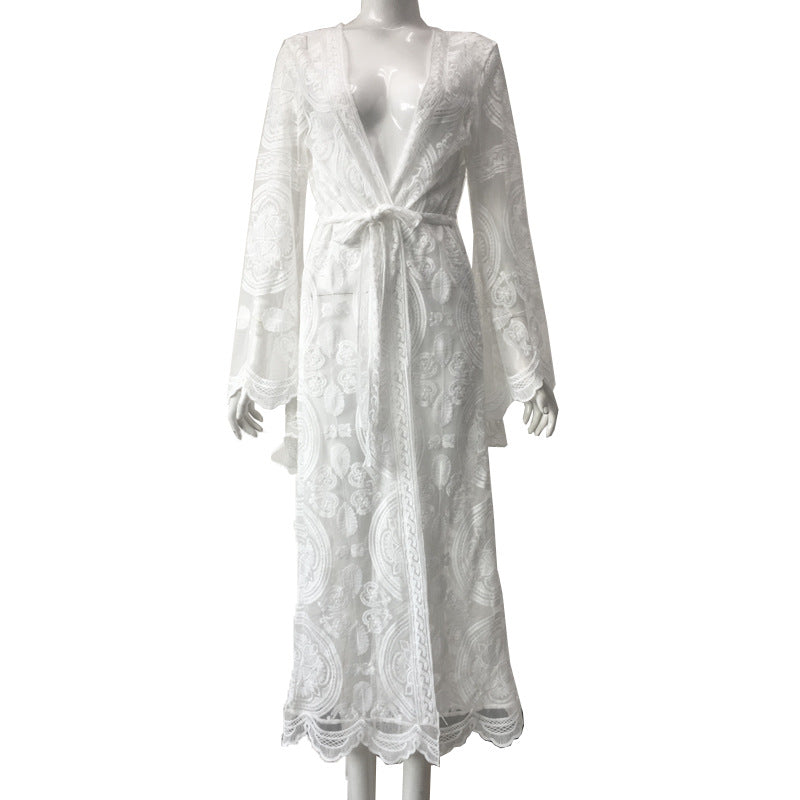 Beth Dutton Bohemian Dress Winter Autumn Midi Dresses Embroidered Dress Cardigan Lace Evening Long Dress