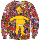 The Simpsons Sweatshirts Simpsons 3D Crew Neck Sweater