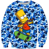 The Simpsons Sweatshirts Simpsons 3D Printed Crew Neck Sweatshirt