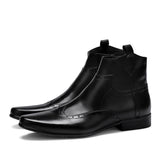 Indo Western Shoes Leather Boots Men's Short Boots High-Top Leather Shoes Chelsea Men's Boots Retro Boots