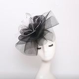 Kentucky Derby Hats Curling Embroidery Broad-Brimmed Hat