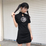 Gothic Lolita Harajuku Style Clothing Harajuku Style Retro Dragon Pattern Embroidered Cheongsam Dress Skirt