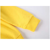 Children Pokemon Pikachu Hoodie & Pant Set Two-Piece Solid Color Cotton Sweater Set