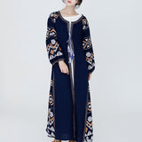 Women Dresses Bohemian Vacation Style V-neck Long Dress