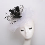 Kentucky Derby Hats Curling Embroidery Broad-Brimmed Hat