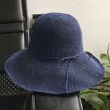 Straw Hat Extra Fine Raffia Hat Women 'S Hand-Woven Fisherman Basin Hat