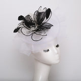 Kentucky Derby Hats Curling Embroidery Broad-Brimmed Hat