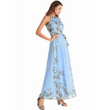Women Plus Size Maxi Dresses Chiffon Fashion Printed Dress