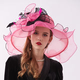 Kentucky Derby Hats Embroidery Flat-Top Cap