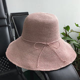 Straw Hat Extra Fine Raffia Hat Women 'S Hand-Woven Fisherman Basin Hat