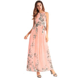 Women Plus Size Maxi Dresses Chiffon Fashion Printed Dress