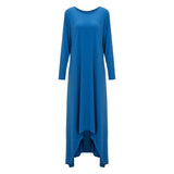 Women Plus Size Maxi Dresses Spring and Autumn Fashion Solid Color Loose Long Dress