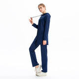 Burkini Muslim Swimwear Solid Color Hooded Zipper Pocket Loose Casual Sportswear