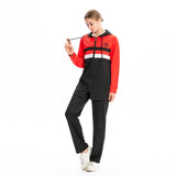 Burkini Muslim Swimwear Color Matching Zipper Drawstring Pocket Hooded Loose Leisure Sports Sweatshirt