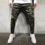 J Shaped Jeans New Men's Overalls Camouflage Multi-Pocket Elastic Feet Fashion