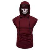 Tactics Style Men Sweatshirts & Hoodies Summer Fashion Hooded Turtleneck Sleeveless T-shirt