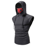 Tactics Style Men Sweatshirts & Hoodies Summer Fashion Hooded Turtleneck Sleeveless T-shirt