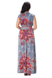 Women Plus Size Maxi Dresses Retro Sleeveless Large Swing Dress