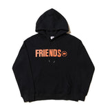 Vlone Hoodie Autumn and Winter Wear Big V Personality plus Size Retro Sports Loose Hooded Pullover Sweater