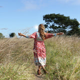 Beth Dutton Bohemian Dress Winter Autumn Midi Dresses Beach Vacation Style Large Swing Pleated Printed Dress