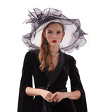 Kentucky Derby Hats Embroidery Flat Top off-the-Face-Hat