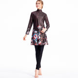 Burkini Muslim Swimwear Printed Swimsuit Conservative Three-Piece Suit