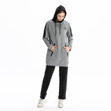 Burkini Muslim Swimwear Stitching Hooded Pullover Pocket Loose Drawstring Long Sleeve Leisure Sports Sweater