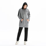 Burkini Muslim Swimwear Stitching Hooded Pullover Pocket Loose Drawstring Long Sleeve Leisure Sports Sweater
