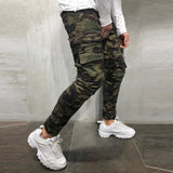 J Shaped Jeans New Men's Overalls Camouflage Multi-Pocket Elastic Feet Fashion