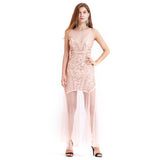 The Great Gatsby Dresses Sexy Women's round Neck Lace Yarn Dress