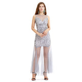 The Great Gatsby Dresses Sexy Women's round Neck Lace Yarn Dress