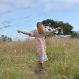 Beth Dutton Bohemian Dress Winter Autumn Midi Dresses Beach Vacation Style Large Swing Pleated Printed Dress