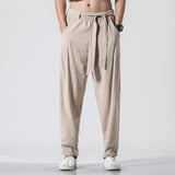 Linen Pants Straight Leg Pants Loose Men's plus Size Overweight Man Casual Pants Men