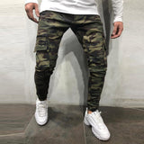 J Shaped Jeans New Men's Overalls Camouflage Multi-Pocket Elastic Feet Fashion