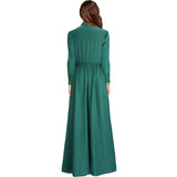 Women Plus Size Maxi Dresses Chiffon Big Swing Green Mop Dress