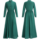 Women Plus Size Maxi Dresses Chiffon Big Swing Green Mop Dress