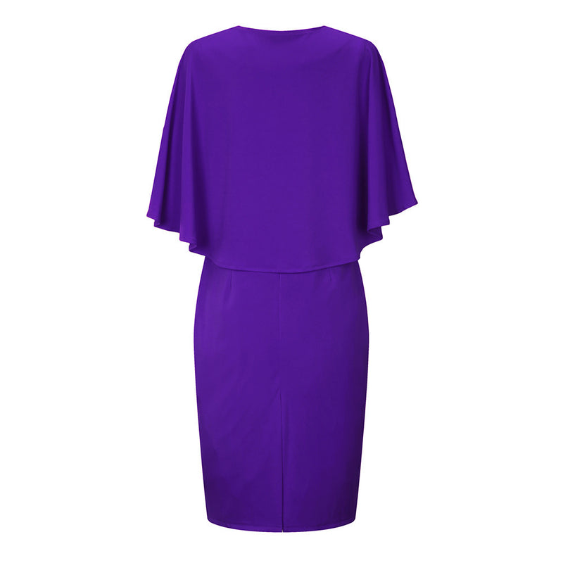 Women Plus Size Mini Dresses Sleevelessd Tippet Loose Slimming Dress