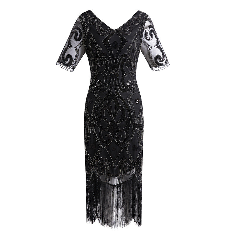 The Great Gatsby Prom Dresses Vintage Tassel Evening Dress