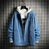 Spring and Autumn Denim Jacket Men's Jacket Plus Size Loose Men Denim Jacket