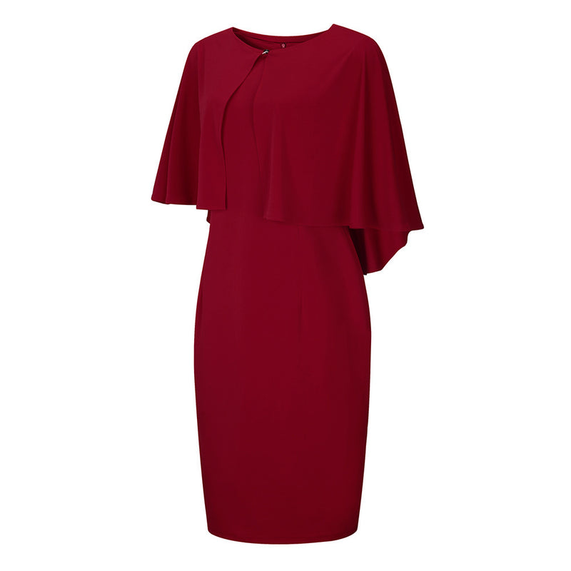 Women Plus Size Mini Dresses Sleevelessd Tippet Loose Slimming Dress