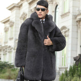 Beaver Coat Men Fashion Men's Fur Men's Trench Coat