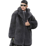 Beaver Coat Men Fashion Men's Fur Men's Trench Coat